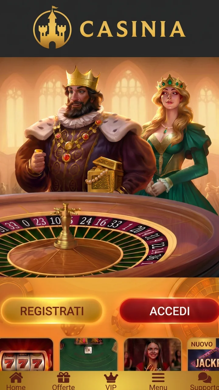Casinia mobile app
